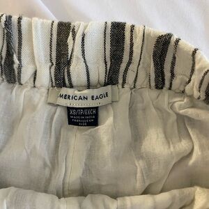 Linen Blend Striped Skort